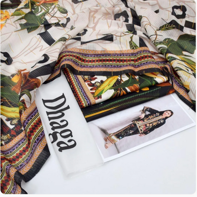 3 Pcs Women's Unstitched Digital Print Suit