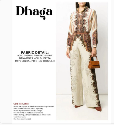 3 Pcs Women's Unstitched Digital Print Suit