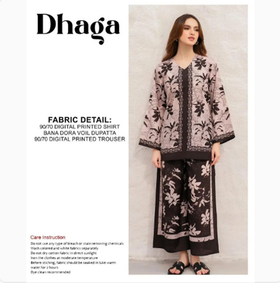 3 Pcs Women's Unstitched Digital Print Suit